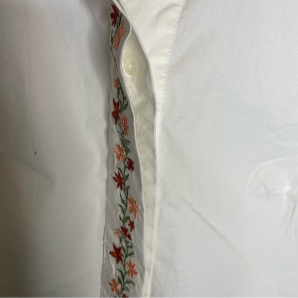 ModCloth | Thriving Trellis Embroidered Button Down Shirt Size XS NWT - Picture 6 of 11
